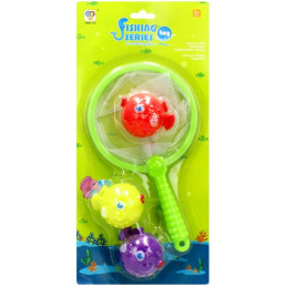 Set de pescuit - plasa si pesti - 4 piese, MegaCreative 511325, 3+ ani