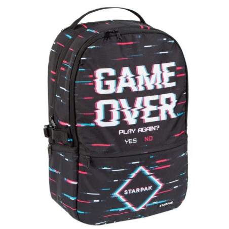 kidsmagicstore.ro|Ghiozdan Starpak Game Over, gradinita, 2 comparimente, 3 buzunare, negru, 446576134,87 lei121,39 leiStarpakNoutati5903246491203