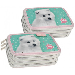 Penar echipat Starpak Doggy Cute, 3 fermoare, gri cu verde deschis, 485884