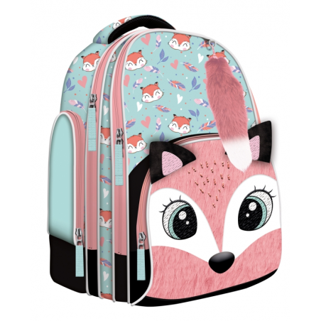 kidsmagicstore.ro|Ghiozdan St.Majewski Bambino Fox, 2 compartimente, 3 buzunare, roz cu bleu, 650758382,56 lei344,31 leiSt.MajewskiFara stoc5903235650758