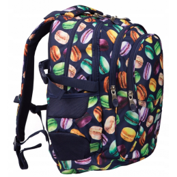 Ghiozdan St.Majewski St.Right Macarons, 4 compartimente, 2 buzunare, multicolor, BP-01 / 21802