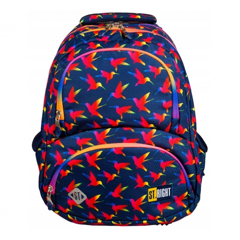 kidsmagicstore.ro|Ghiozdan St.Majewski St.Right Rainbow Birds, 2 compartimente, 4 buzunare, negru cu rosu, BP-07 / 622497142,78 lei128,50 leiSt.MajewskiFara stoc5903235641008