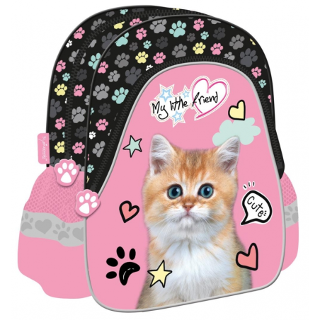 kidsmagicstore.ro|Ghiozdan St.Majewski My Little Friend Cat, gradinita, 2 compartimente, 2 buzunare, roz cu negru, 64273999,07 lei89,16 leiSt.MajewskiFara stoc5903235642739