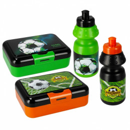 Set recipient scolar + cutie alimente STK Fotbal 350ml, 16X12, 5X5, 5cm, 447910