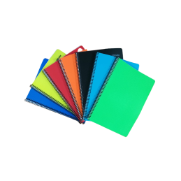 Caiet cu spirala A4 Mynote Flex Neon, 100 file, dictando, colturi rotunjite, coperta plastic, diverse culori, MFXNE-A4100-C