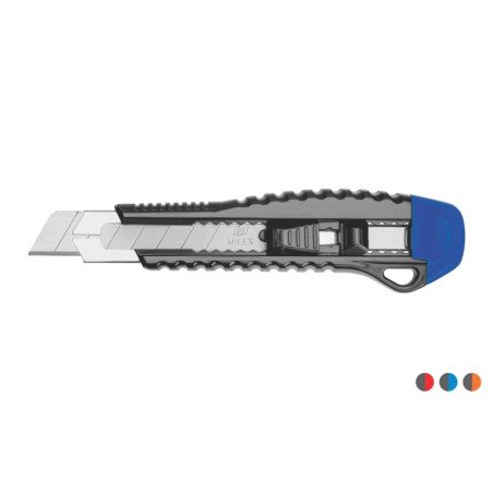 Cutter Kangaro Miles FN1802/Y, lama 18mm, plastic, profesional, blocare manula, diverse culori