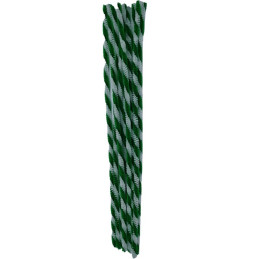 Accesorii creatie - sarma plusata, alb,verde, rasucita, set 10 buc, Colorarte