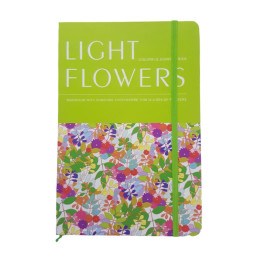 Jurnal A5 CNX Light Flowers 3783-38L / 5703-2 / 5703-10, 160 pagini, coperta carton, cu elastic
