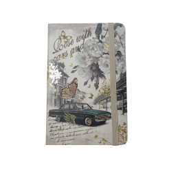 Jurnal A6 CNX Carti Postale 5702-1, 160 pagini, coperta carton, cu elastic