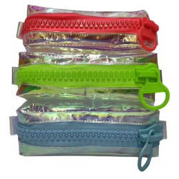 Penar neechipat CNX, 1 fermoar, transparent, dreptunghiular, neon, 6009