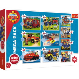 Puzzle carton 10in1 20-48 piese Trefl Popierul Sam, 90382, 4+ ani