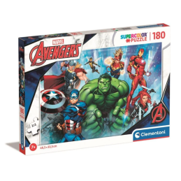 Puzzle carton 180 piese Clementoni Supercolor - Avengers, 29778, 7+ ani