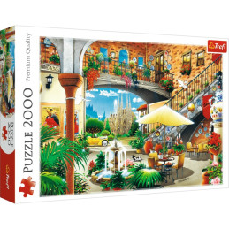 Puzzle carton 2000 piese Trefl Vedere din Barcelona, 27105, 12+ ani