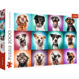 Puzzle carton 2000 piese Trefl Caini, 27119, 12+ ani