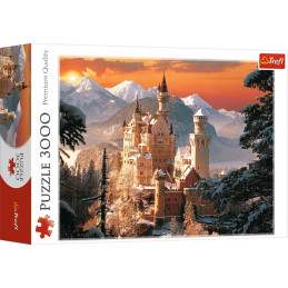 Puzzle carton 3000 piese Trefl Castelul Neuschwanstein Iarna, 33025, 16+ ani