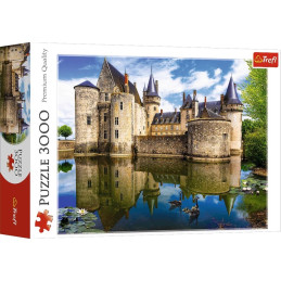 Puzzle carton 3000 piese Trefl Castelul din Sully-sur-Loire, Franta, 33075, 16+ ani