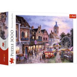 Puzzle carton 3000 piese Trefl Parc de distractie, 33033, 16+ ani