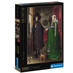 Puzzle carton 1000 piese Clementoni Museum collection - Jan van Eyck - Sotii Arnolfini, 39663, 14+ ani