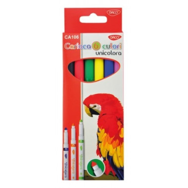 Carioca 6 culori Unicolora Daco  CA106