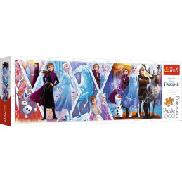 Puzzle carton 1000 piese Trefl Frozen - Panorama, 29048, 12+ ani