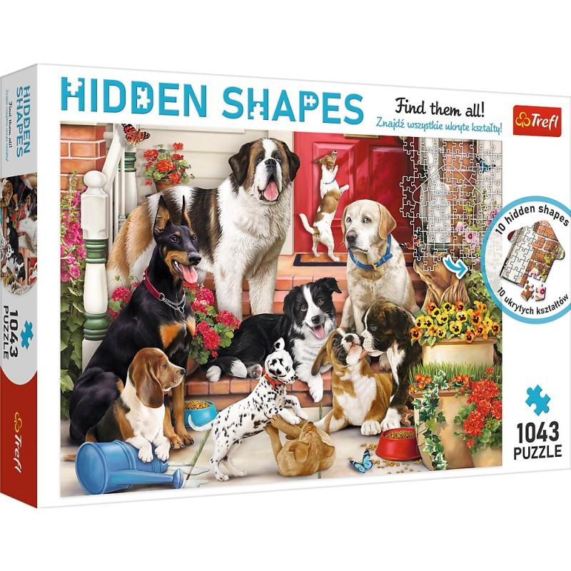 Puzzle carton 1043 pise Trefl Hidden Shapes - Caini, 10675, 12+ ani Puzzle carton 1043 pise Trefl Hidden Shapes - Caini, 10675, 12+ ani