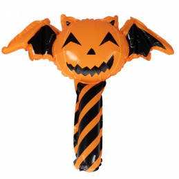 Balon figurina dovleac cu maner PartyTime Halloween, 54x42cm