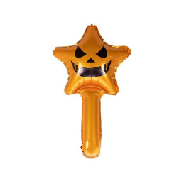 Balon figurina stea cu maner PartyTime Halloween, 57cm