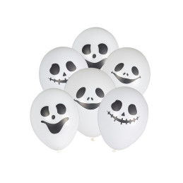 Balon print fantome PartyTime Halloween, set 6 buc