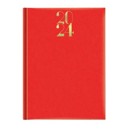Agenda A4 datata Artilux EJ-1101, 128 pagini ivory, coperta buretata rosie