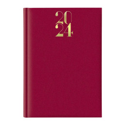 Agenda A5 datata Artibest EJ-1115, 336 pagini ivory, coperta buretata bordeaux