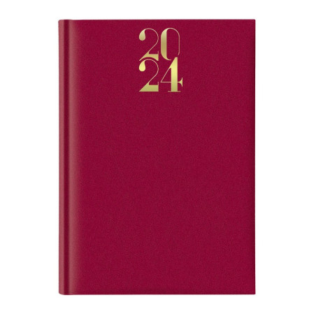 Agenda A5 datata Artibest EJ-1115, 336 pagini ivory, coperta buretata bordeaux
