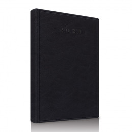 Agenda A5 datata Herlitz 9492800, 352 pagini, coperta buretata neagra