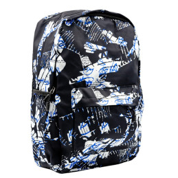 Ghiozdan CNX ABSTRACT, 1 compartiment, 3 buzunare, textil, diverse culori, 6110