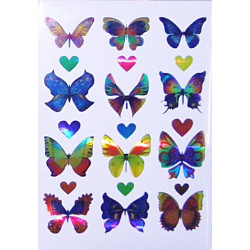 Set 10 folii cu Stickere fluturi