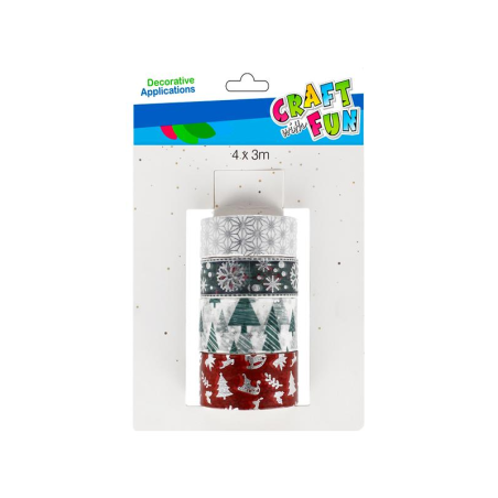 kidsmagicstore.ro|Banda decorativa - motive Craciun, 1-2cm x 3m, diverse culori, set 4 buc, Craft with Fun, 52156915,59 lei14,03 leiCraft with FunFara stoc5904335883237