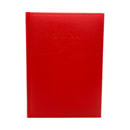 Agenda A5 datata Herlitz 9490600, 352 pagini, coperta buretata rosie