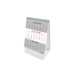 Calendar triptic de birou ARHI de lux, 13.5x22cm, 12 pagini, cu spira, coala 170g/mp
