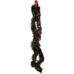 Beteala brad Craciun CNX 9244-2, PVC, rosu / verde, 1m x 9cm