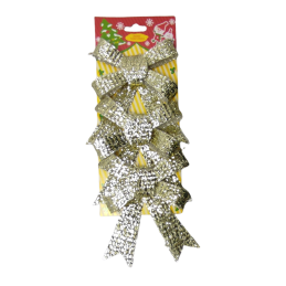 Fundite decorative de Craciun CNX RN-23185, auriu, 9x6cm, set 3 buc