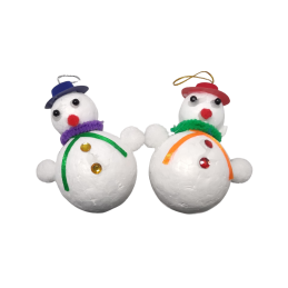 Globuri brad Craciun CNX XB46-3039, Om de zapada, polistiren, 8cm, set 2 buc