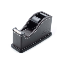 Dispenser birou MAS 3824, pentru banda adeziva, 24mm, negru, imitatie piele