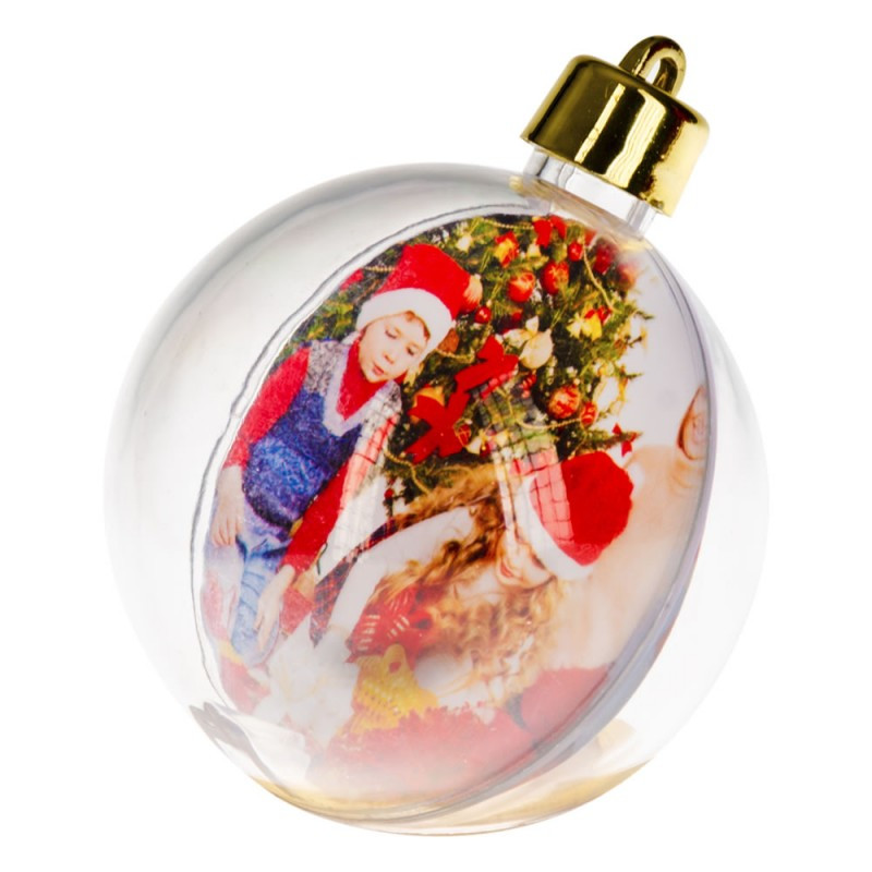 Glob transparent plastic, 7cm, pentru personalizat Glob transparent plastic, 7cm, pentru personalizat