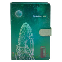 Jurnal B6 CNX Beautiful Life MY002-4, 224 pagini, coperta carton albastru inchis, cu magnet