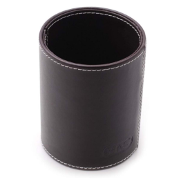 Suport instrumente de scris MAS 3804, cilindric, imitatie piele, maro