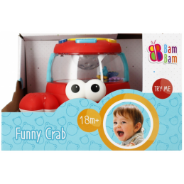 Jucarie bebelusi cu sunete - crab interactiv - Bam Bam 515139, 18+ luni