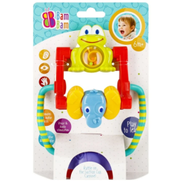Jucarie bebelusi zornaitoare - broasca, cu ventuza - Bam Bam 515055, 6+ luni