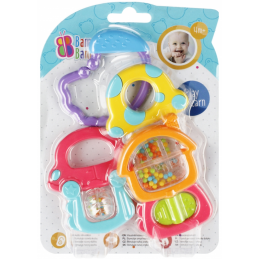 Jucarie bebelusi zornaitoare - set 4 forme - Bam Bam 515015, 4+ luni