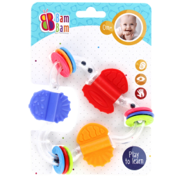 Jucarie bebelusi zornaitoare - triunghi - Bam Bam 515054, 0+ luni