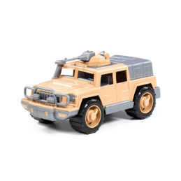 Jeep militar cu mitraliera Polesie Defender 63540, 31cm, plastic, multicolor, 3+ ani