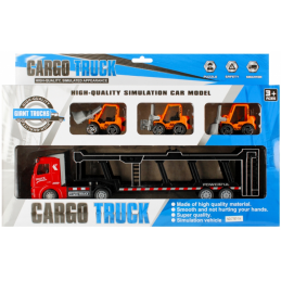 Camion de transport MegaCreative 498665, include 3 utilaje, plastic, multicolor, 3+ ani